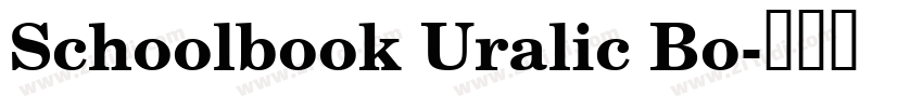 Schoolbook Uralic Bo字体转换